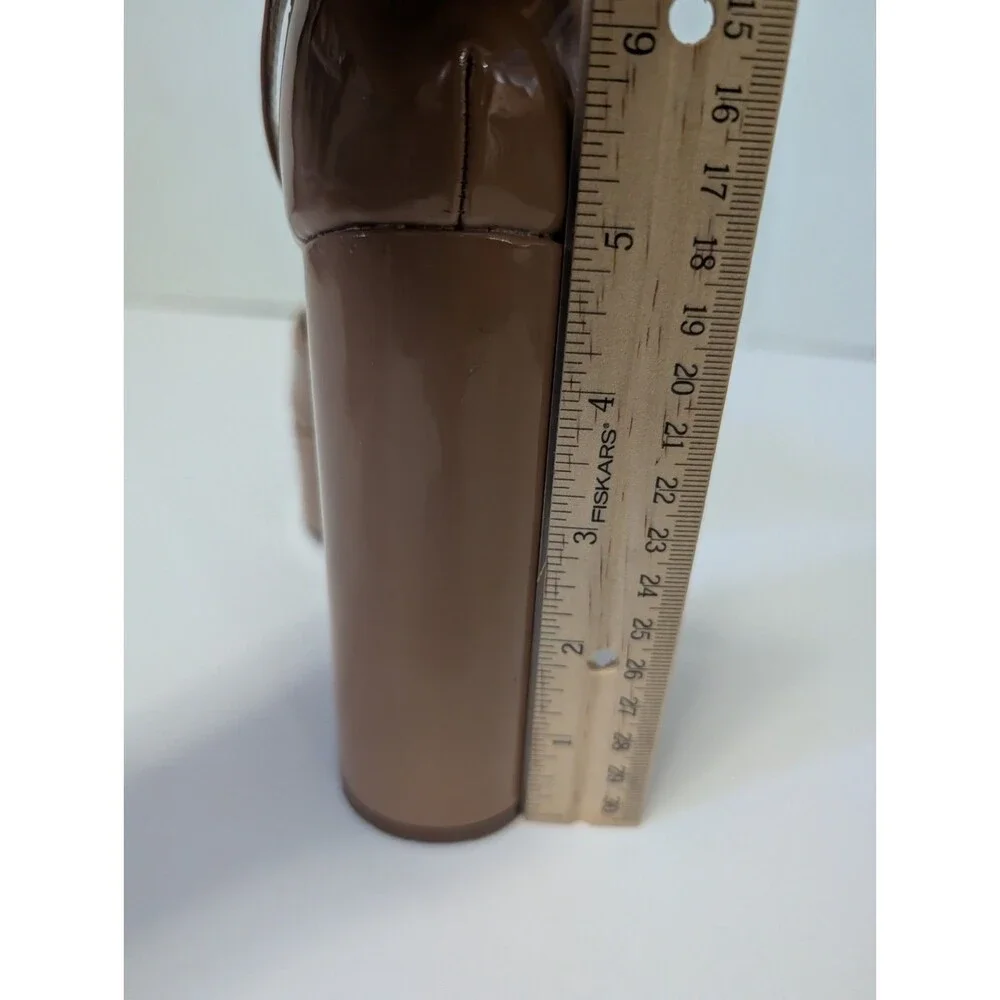 Madden Girl Womens Dion Buckle Ankle Strap Platform Heels 7.5 M Camel  (Tan)